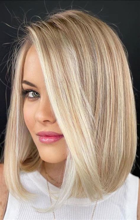 blonde long bob hairstyles|More.